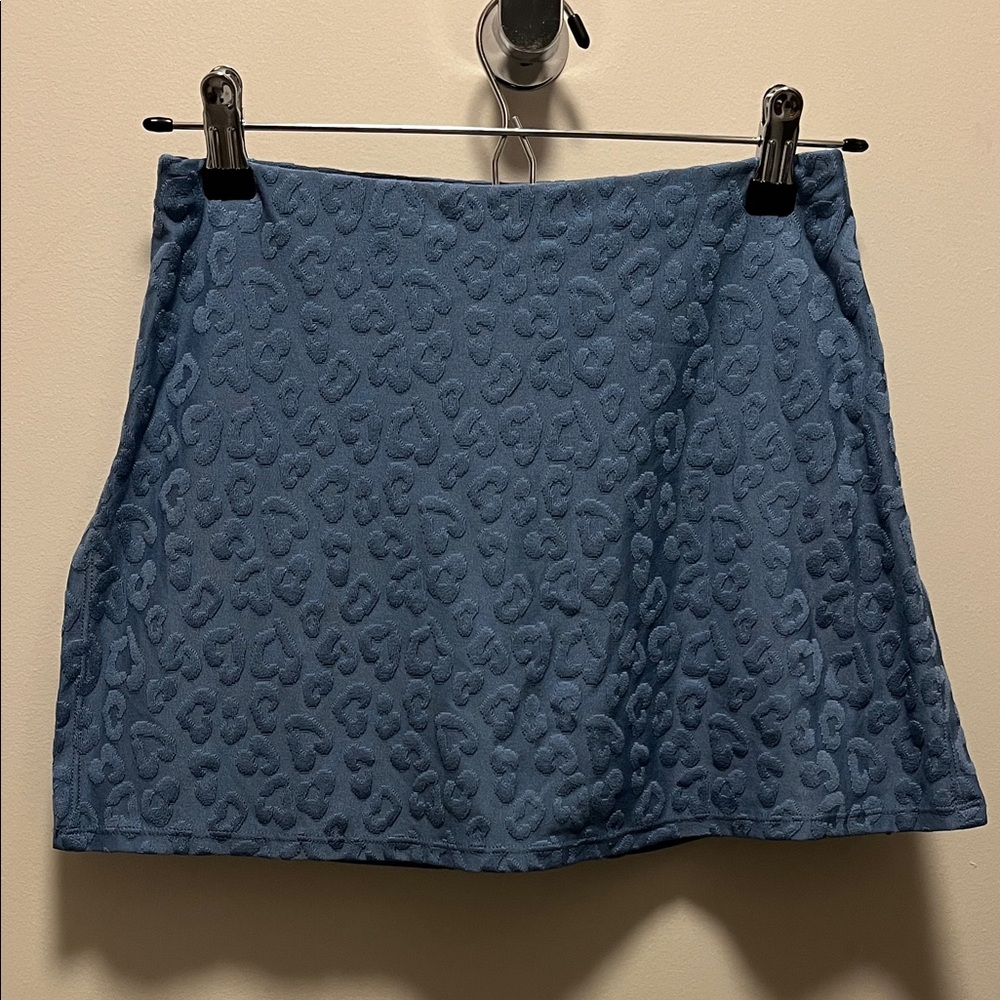 Blue leopard look tennis skirt